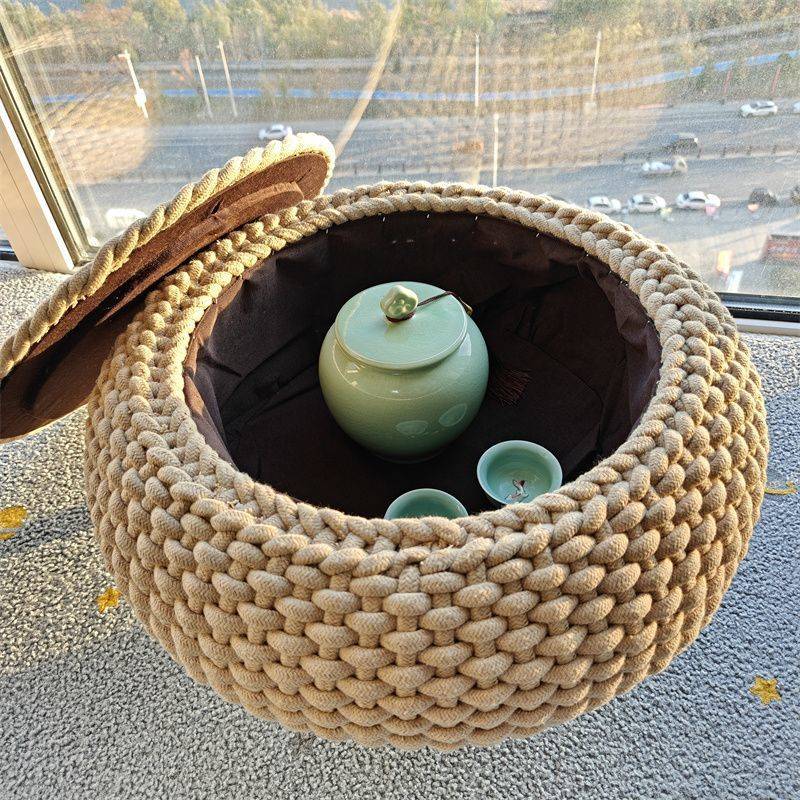 飘窗桌编织榻榻米茶几装饰摆件欧式简约榻榻米看书炕桌小茶几网红