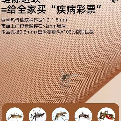205新款防夏蚊门家帘全磁条力强2纱网季用免打孔磁铁F99J56SM纱窗