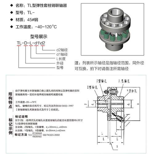 厂家生AOTL型弹性DISI性套柱弹销联轴器齿式槽健式销柱产联轴器