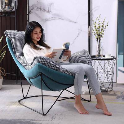 台轻奢简约懒人沙椅发蜗牛椅客厅卧室单沙发休人闲摇椅阳创KFZ意