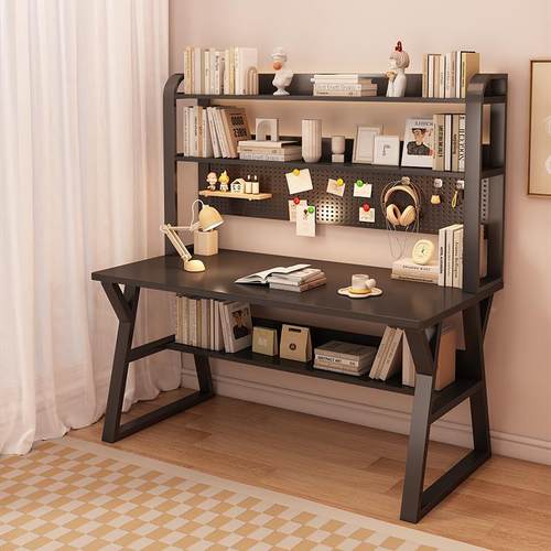 桌面书架收物架办公电脑桌上洞洞板多层铁艺宿舍Fh($p@v&?纳学生