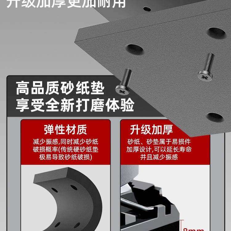 电动打磨机小型墙面腻子砂光机多功能木工家具油漆除锈抛光砂纸机