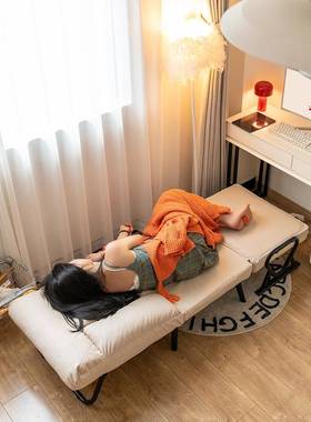 A9单L折叠躺椅办公室午休午睡人床两用椅可坐躺可椅靠背沙发KBY座