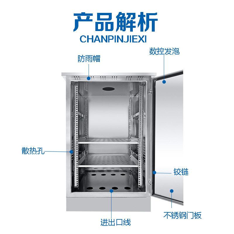 户外1200*600地不锈钢配电箱网络落机柜6u9u2u42u备监控4设箱室外