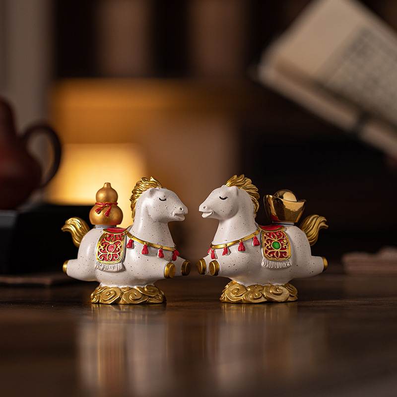 国潮风马到成功摆件家居客厅玄关电视柜装饰品办公室桌面创意礼品