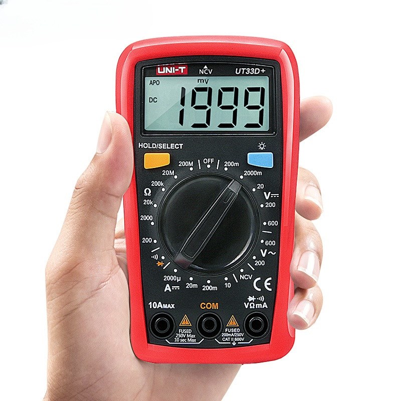 W现货万用表数显高精度防u烧迷你电工数字小型表多用表UT33D