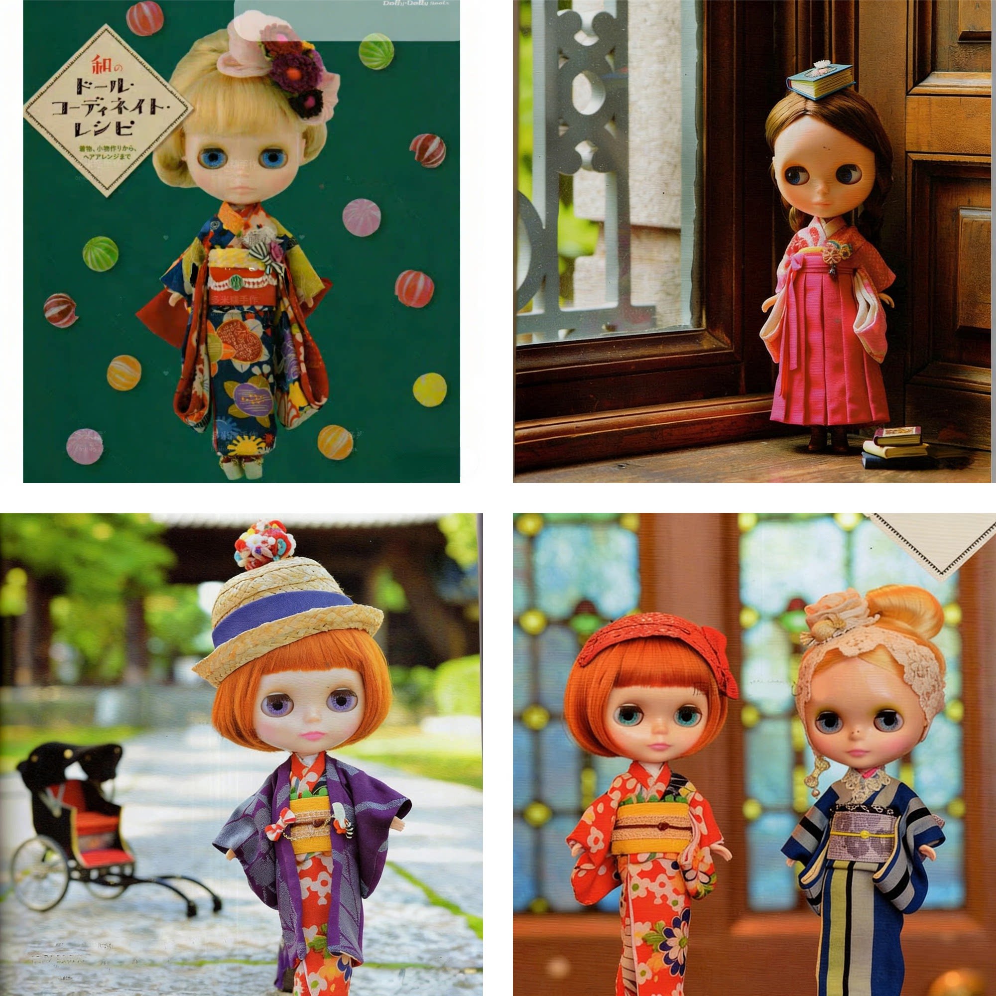 小布娃衣和服纸样教程azone娃娃和风浴衣制作缝纫DIY电子图纸