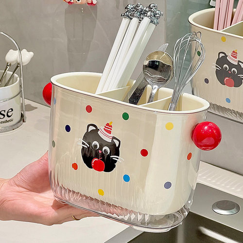 筷子收纳盒壁挂式厨房餐具沥水