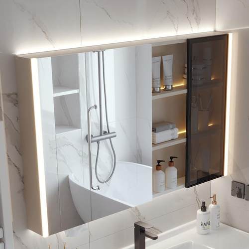 智能感应镜柜挂墙式卫生间单独美妆收纳置物柜浴室收纳柜除雾镜柜