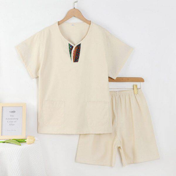 高档麻料汗蒸服男款足疗浴服洗浴客人睡衣中式禅SPA按摩桑拿服女