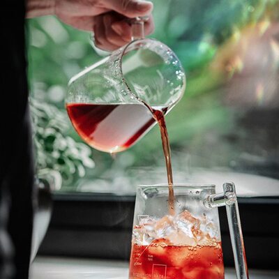 MUVNA慕威纳 手冲咖啡玻璃萤朵分享壶带刻度公道杯咖啡器具泡茶壶