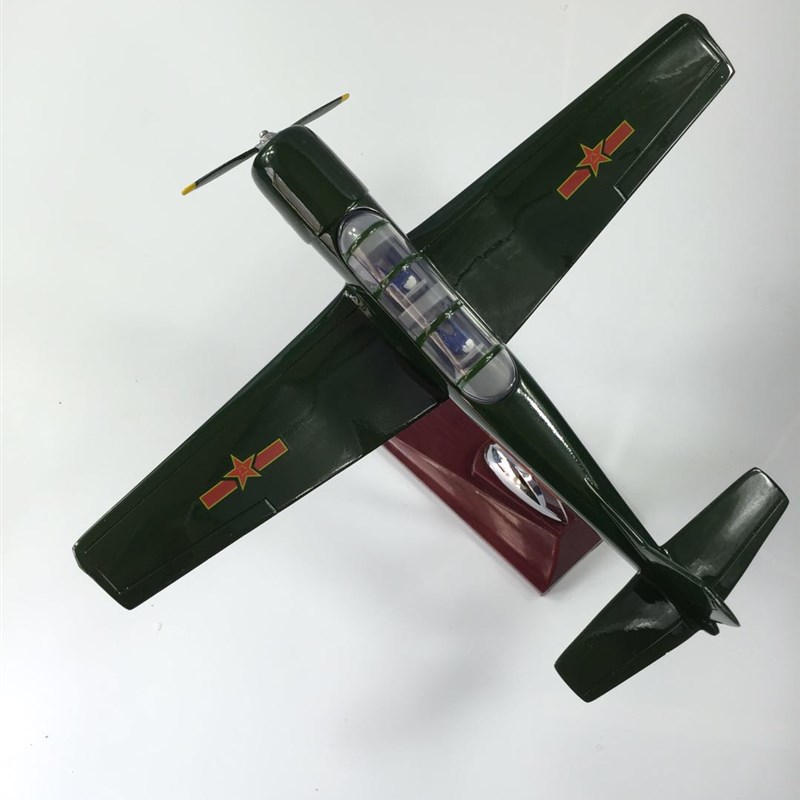初教六模b型 飞机模型 初级教练机  教学模型 CJ-6 彷真模型