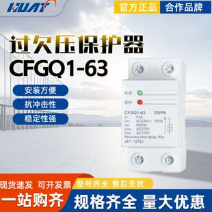 FATO华通机电CFGQ1-63/1P+N电自恢复式过欠压保护器3P+N 32A 50A
