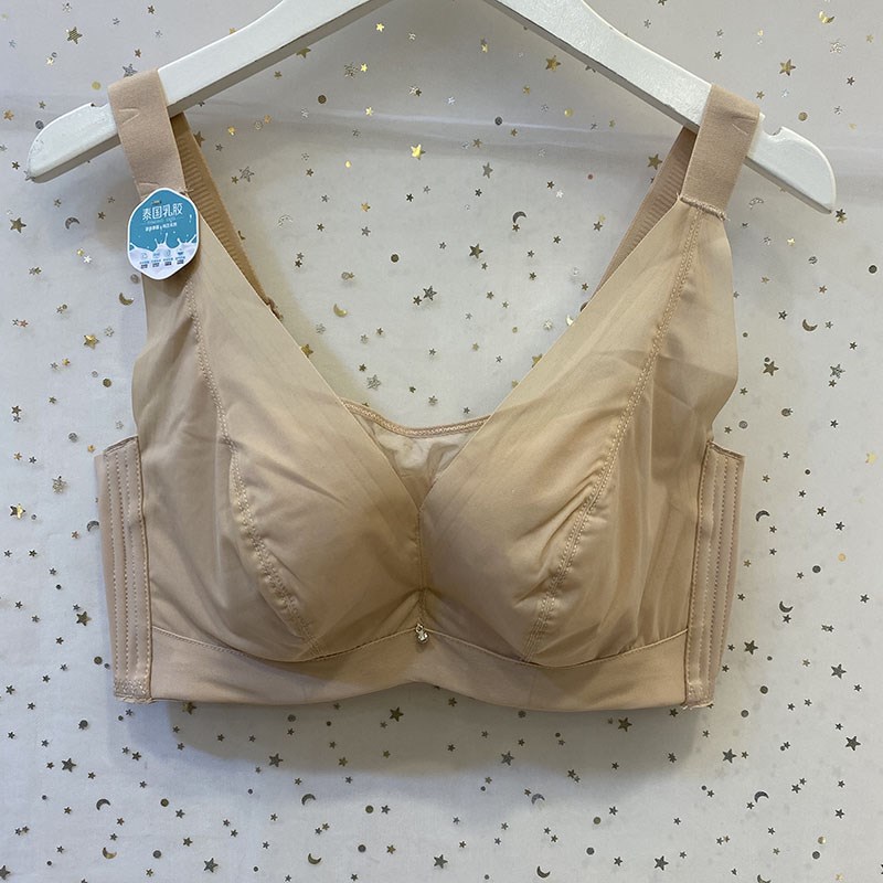 薄款无痕内衣女聚拢无钢圈收副乳透气纸片杯防下垂文胸罩大胸显小