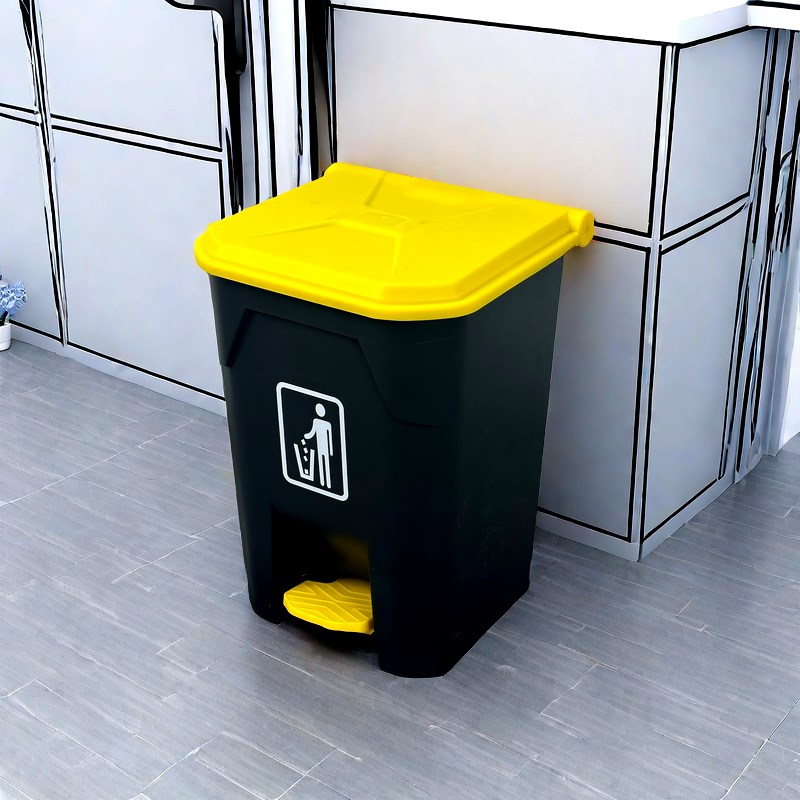垃圾桶商用户外脚踩家用厨房带盖餐饮大容量脚踏式大号60升卫生桶