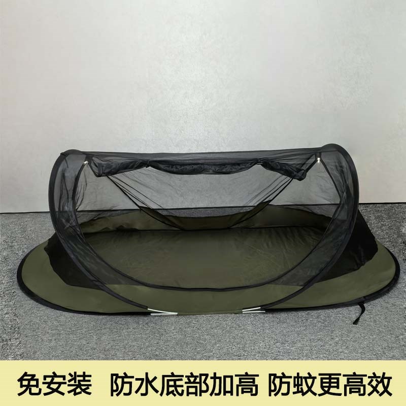 免安装速开帐篷办公室单人帐折叠午休床防虫网帐户外野营单人蚊帐