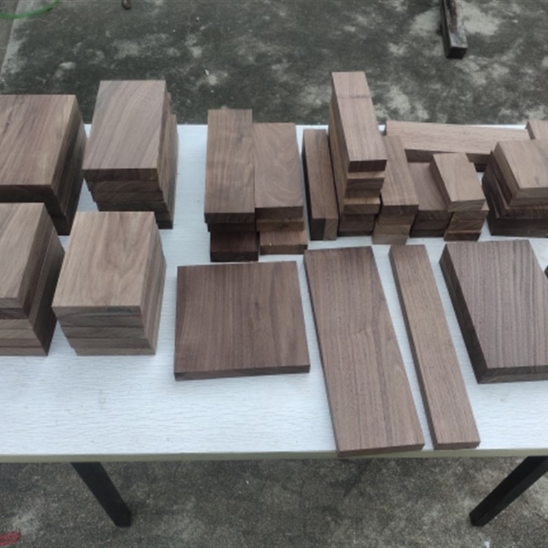 北美黑胡桃木料DIY料盘子料 木托料开槽手工料雕刻料桌面隔板定制