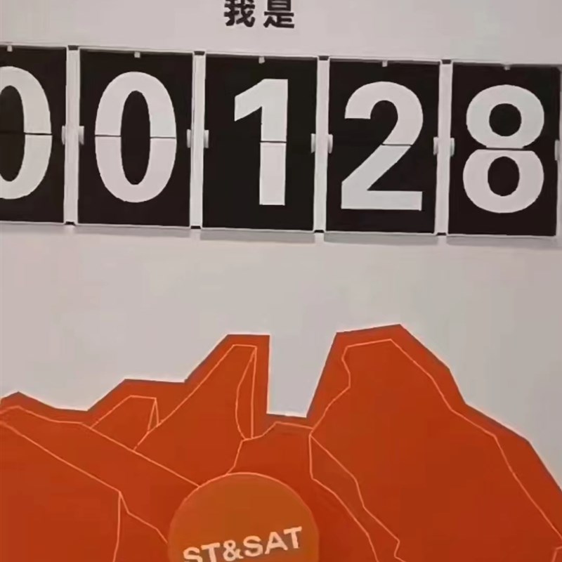 网红矩形翻转牌翻页打卡装置商业活动打卡签到墙广告牌机械计数器图片