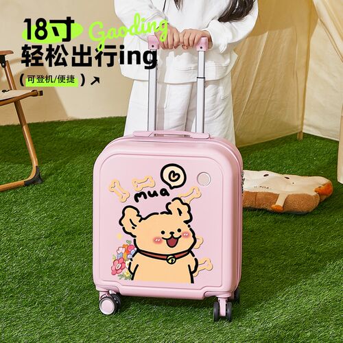 新款18寸行李箱小型20寸可登机旅行箱卡通儿童密T码箱拉杆皮箱男
