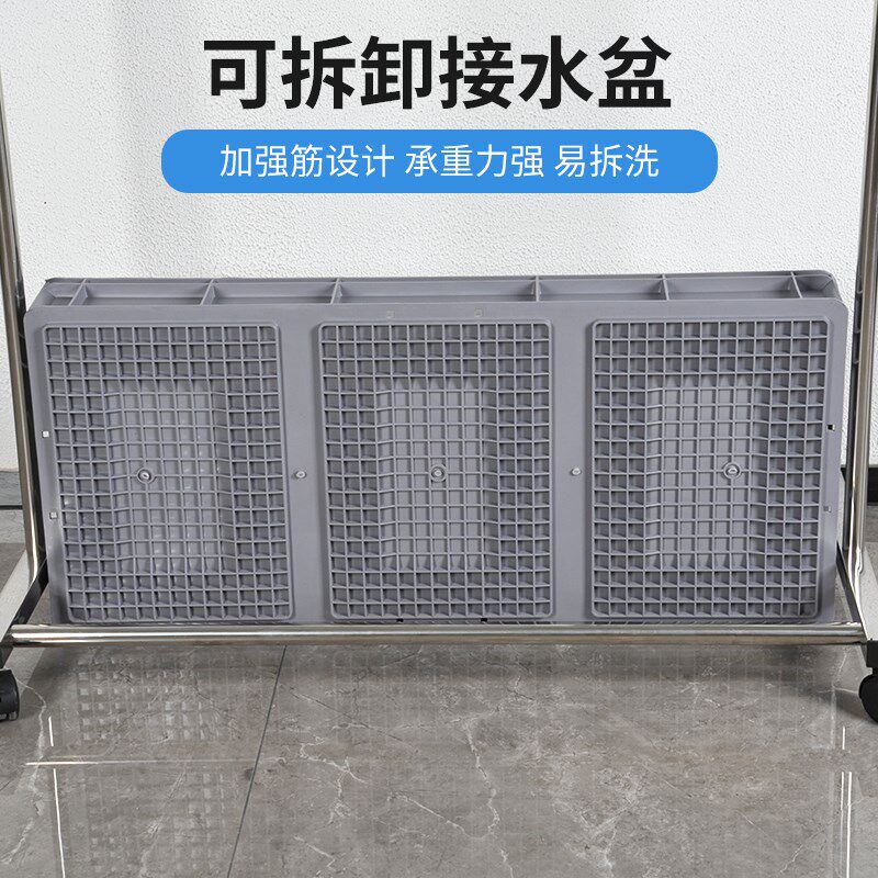移动落地拖把架不锈钢置物架商用拖布架教室清洁卫生间挂钩扫把架