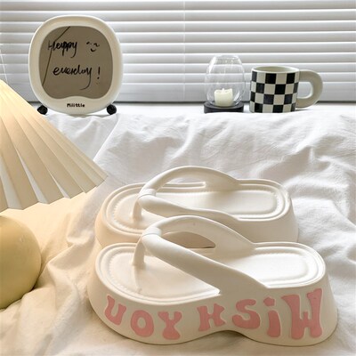 超火踩屎感人字拖鞋女夏外穿2025春季新款厚底防滑凉拖小个子凉鞋