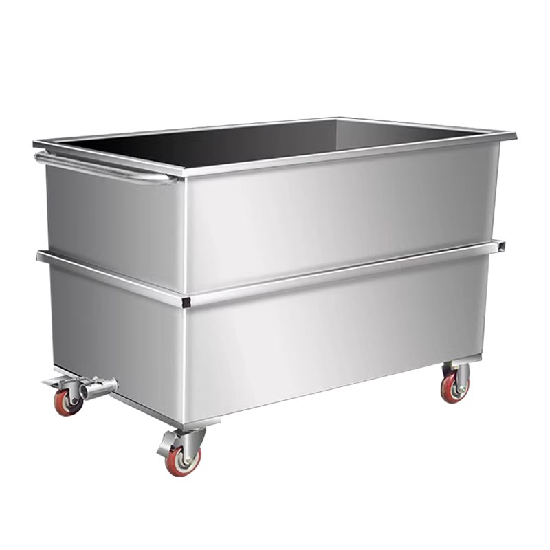 不锈钢水箱方形储水箱工业储水桶移动手推车加厚大容量浸泡池定制