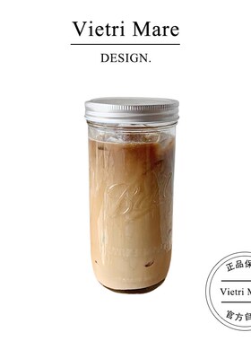Vietri Mare玻璃杯美式手冲带盖咖啡杯随行果汁杯喝水杯子丨罗杰