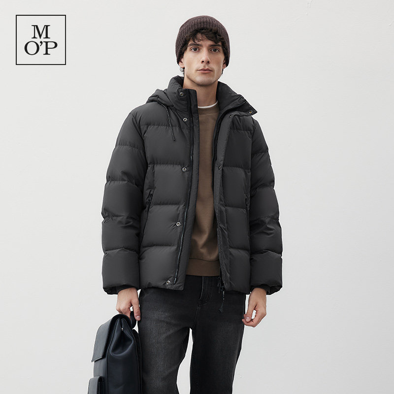 Marc O'Polo/MOP 冬季新款可脱卸短款连帽加厚羽绒服男士保暖外套