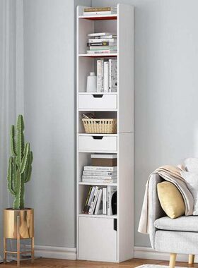 小书架窄夹缝书柜30cm20公分宽25厘米宽长落地收纳角落置物架窄款