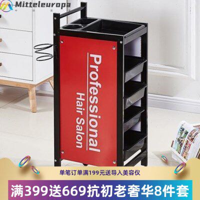 发廊推车复古美发车手推车杠车美容小推车理发店烫染工具车