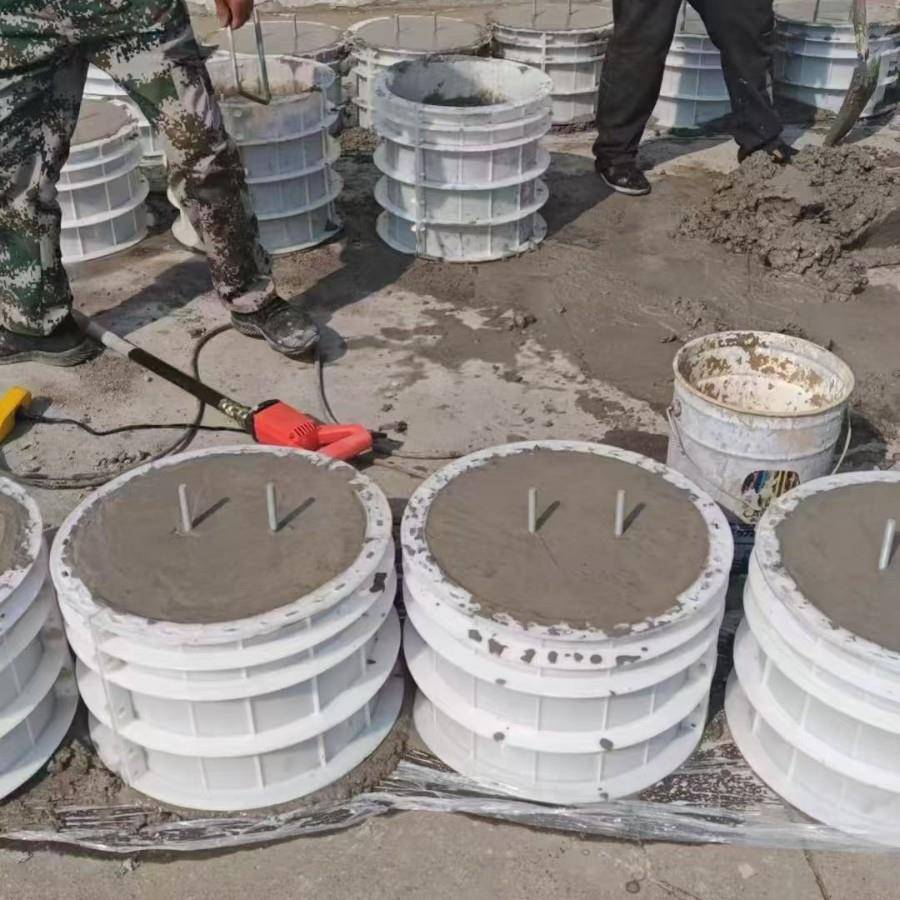 伏墩水泥现料浇形柱子模具发电预埋FFH件避光雷墩基座光伏墩圆塑