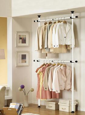 天立地多功能衣架地D顶IY简易折叠衣落FYP帽卧室挂衣架简约架现代