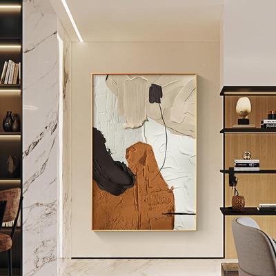 时域象客厅装饰画现简约QX202304沙背景挂画玄墙关艺术大幅抽落地