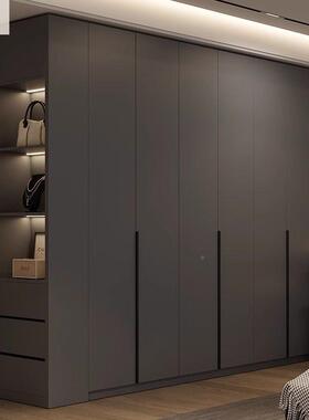 ENF级欧松板现代简橱约DOF储衣实物木衣柜卧室家用一到门顶黑色柜