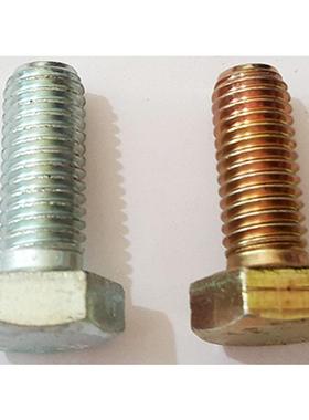 M6栓M8M10486镀锌高强度丝外六角螺蓝锌高强度螺白彩锌白锌