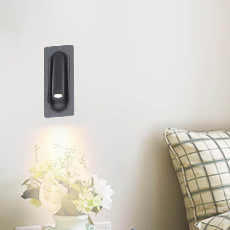 全季亚朵维也纳入式壁灯166开关酒店房客卧室可嵌旋磁控床头阅读