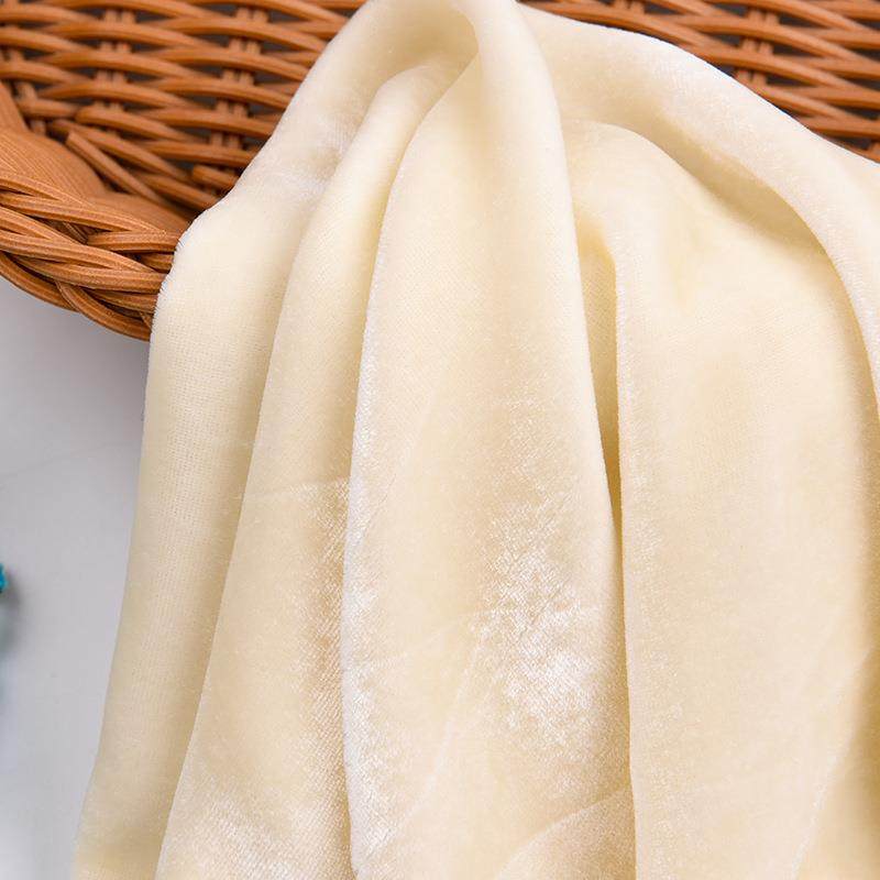 素绒色无真丝绒FCO乔绒人造丝弹织面料秋冬旗袍服装乔其梭绒布现