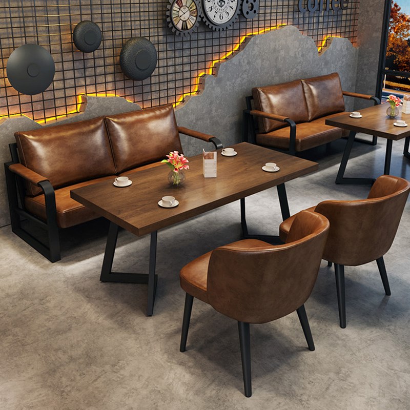 工业风餐桌c餐饮商用酒吧酒馆清吧烧烤店简易桌子饭店快餐桌椅组