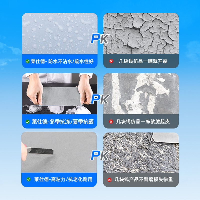 屋顶防水补漏王房屋楼顶平房漏水补裂缝聚氨酯涂料灰色防水补漏胶