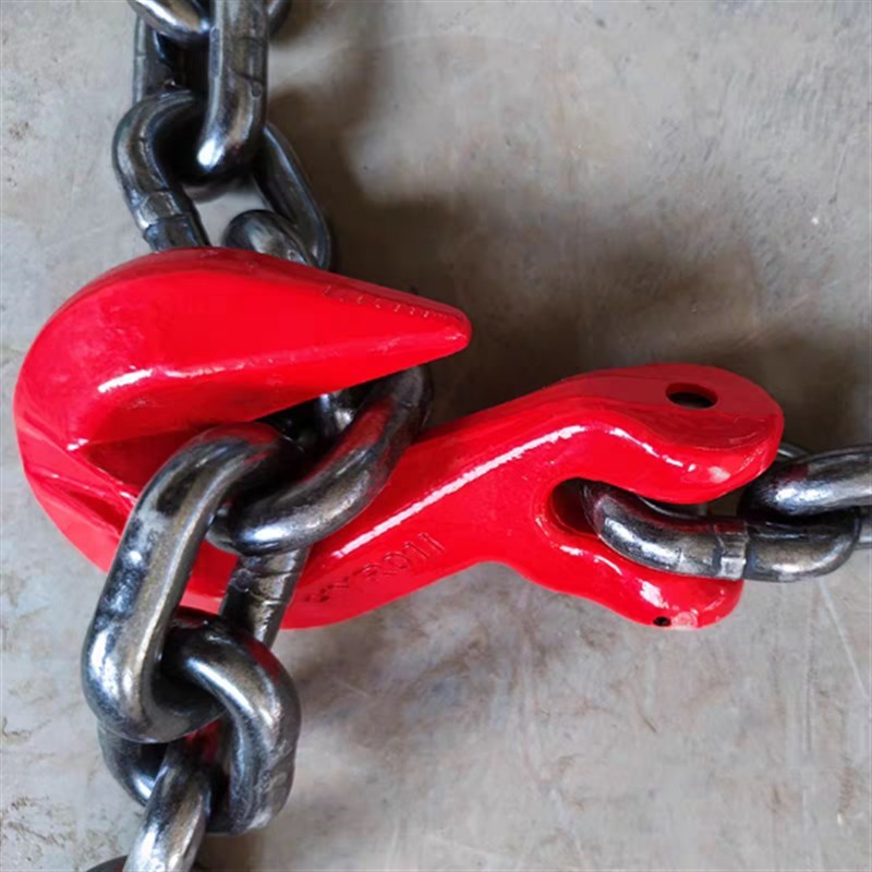 羊角带翅抓钩双钩炼条v索具卸钢筋专用炼条单钩炼条捆绑