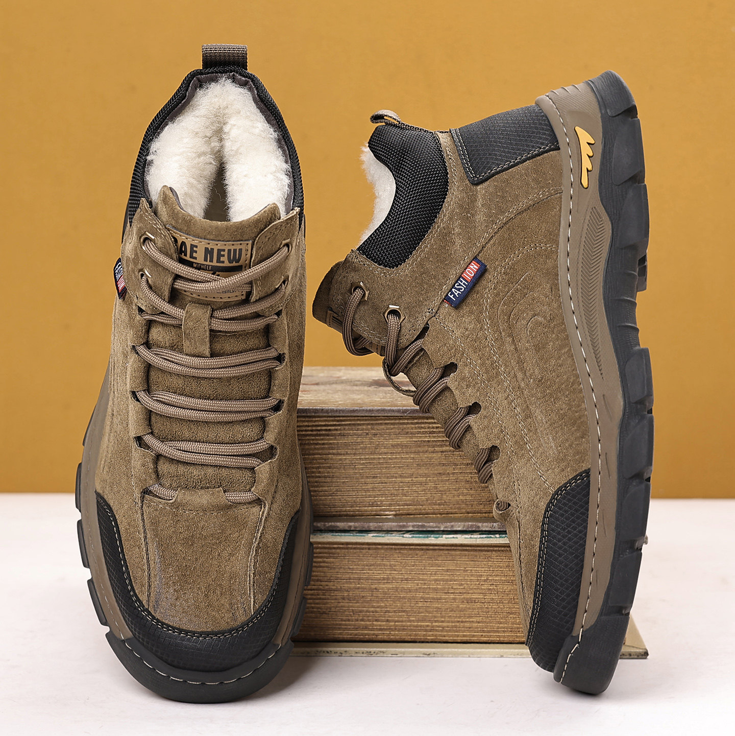 雪地靴男士真皮加绒保暖羊毛一体棉鞋男鞋冬季户外防滑高帮皮靴子