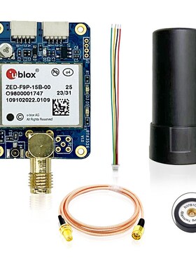 ZED-F9P-15B RTK高精度GPS模块板卡GNSS GPS四臂螺旋天V线B37B1GG