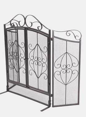 屏风火炉壁炉屏风火栏墅壁炉工具欧式铁HT-K0433艺壁炉别架防壁炉