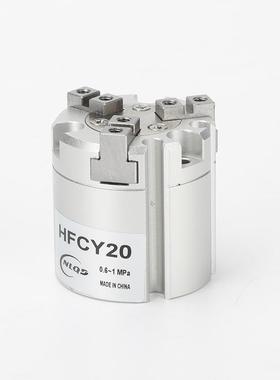 德客型HFCY三爪缸16/20/25964/32/40气亚/四50/63爪手指夹爪气缸