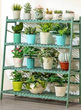 阳花架子花盆植物架阳台可动客台大55445厅移用室内木制落地折叠