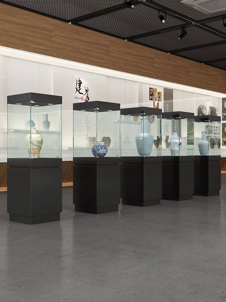 玻璃展示柜珠宝玉器透明展览柜台展柜珠宝首饰博物馆文物陈列柜