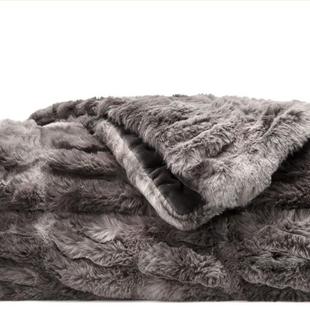 手新款 简约扎染氨弹力兔Tie1毛毯软秋冬加厚保暖感柔纶兔毛毯