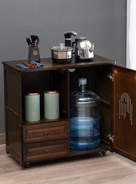 茶餐水柜全家用移动茶车客厅茶水架台带门自动茶吧机边柜茶茶WUJ