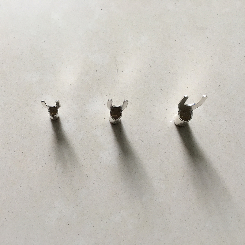 1平方铜鼻子冷压接线端子UrT1-3-4线鼻子U型叉型铜线耳端子1000个