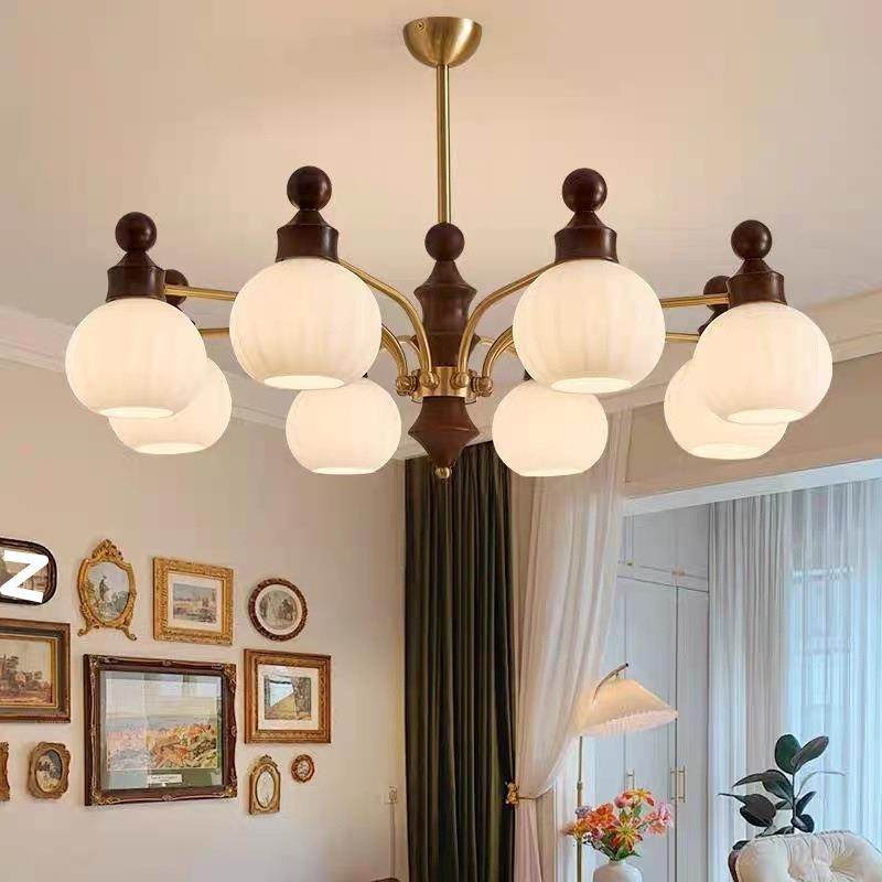 客灯吊灯美式厅复古桃55木气色餐厅灯中古风大厅卧室灯具高级大胡,家装灯饰光源,智能吊灯,淘宝优惠券,粉丝福利购,淘宝优惠卷